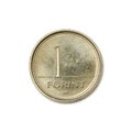 1ÃÂ forint denomination circulation coin of Hungary Royalty Free Stock Photo